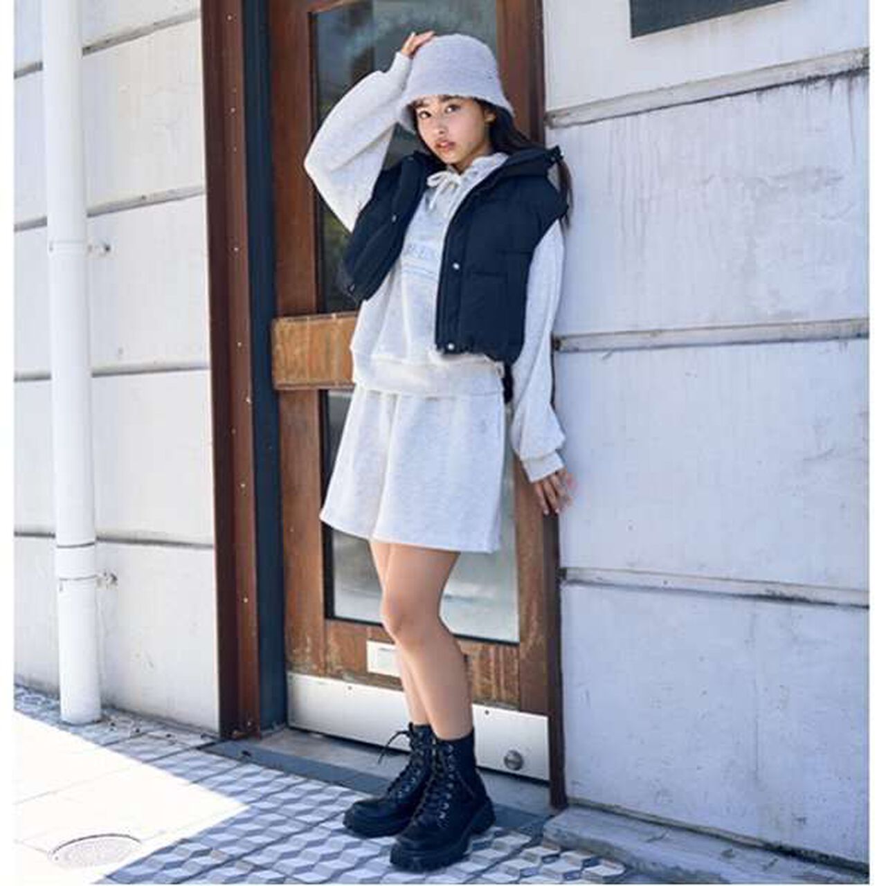 Puffy Vest,Off white, large image number 2