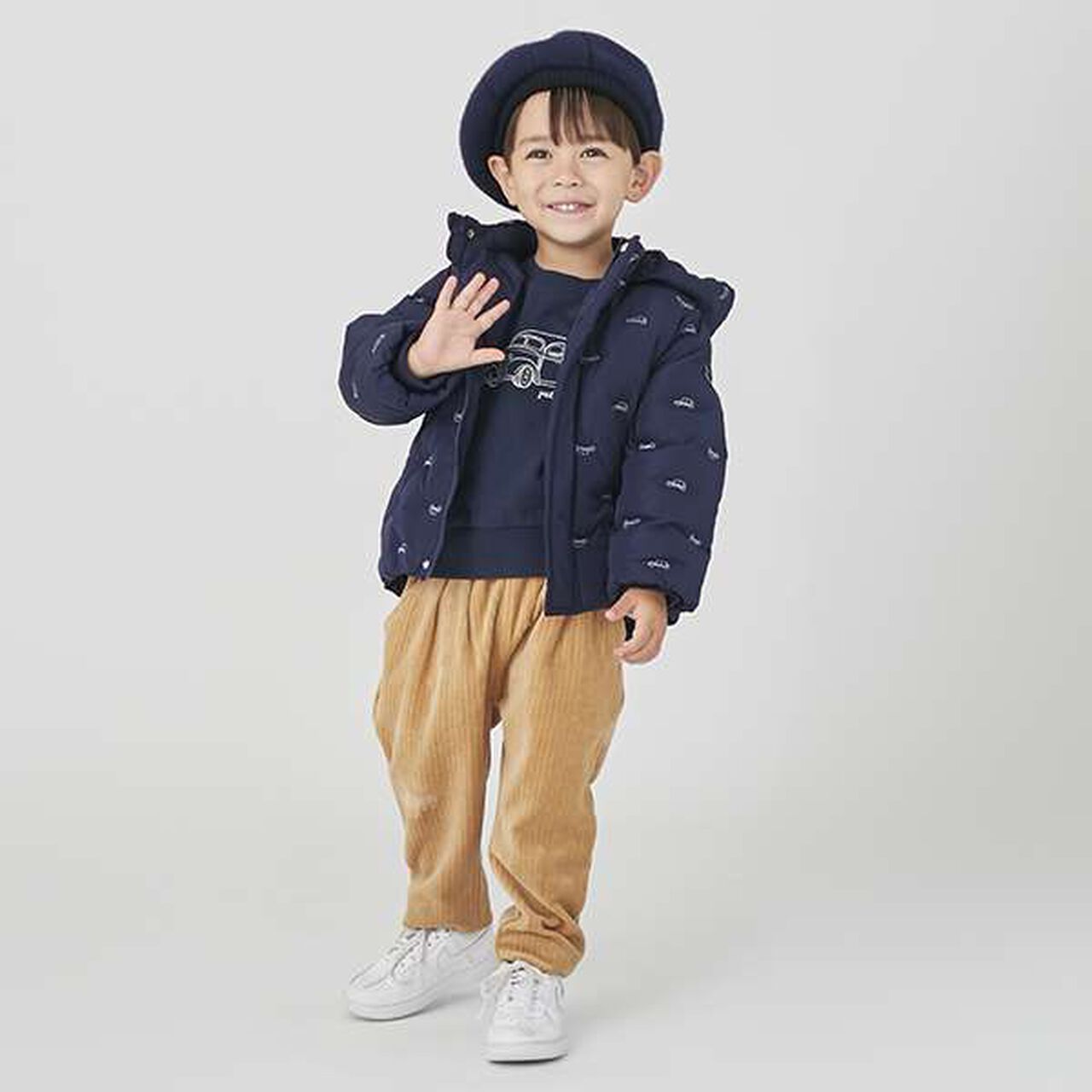 Pom-Pom Beret Hat,Black, large image number 2