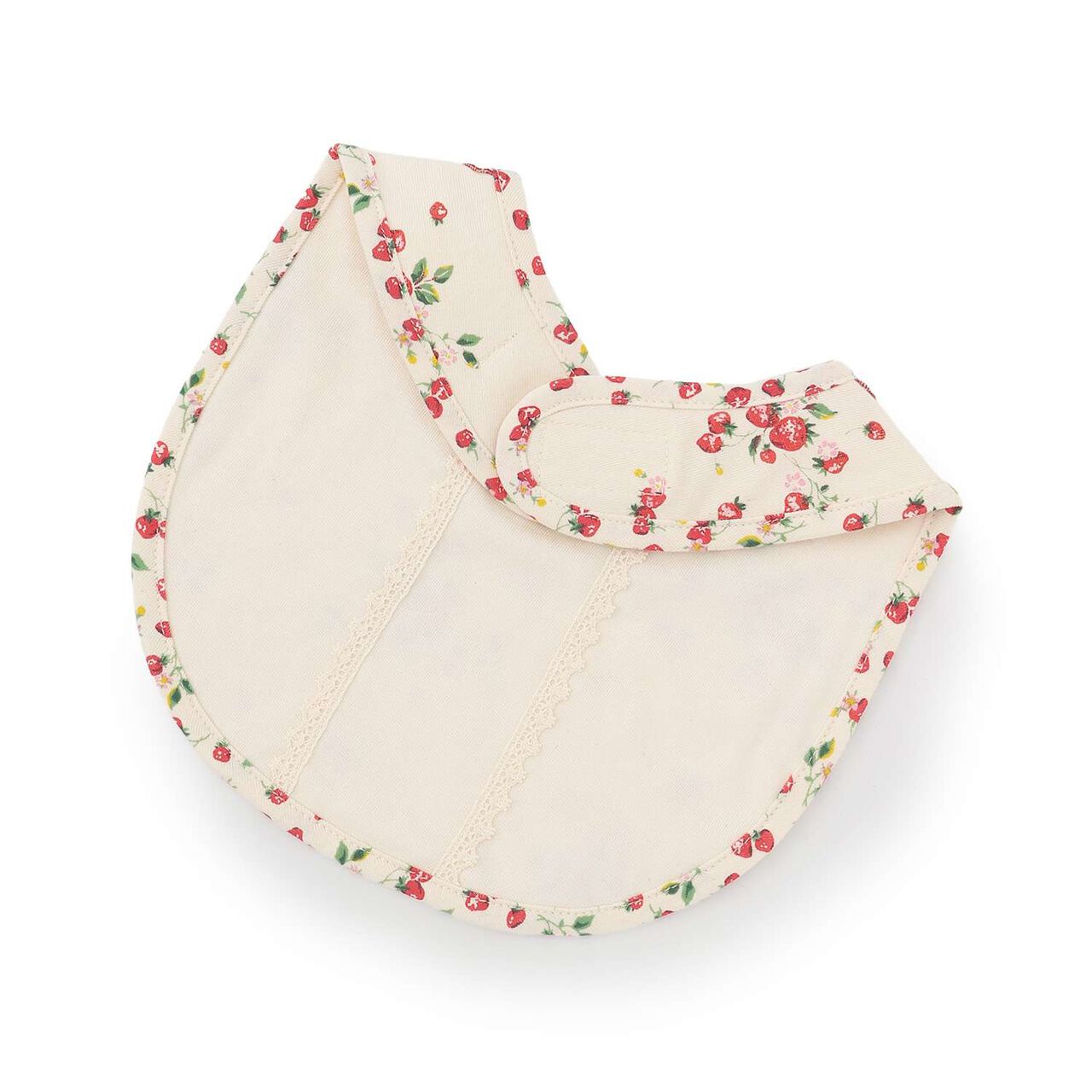 Wild Strawberry Organic Bib [Made in Japan],Pearl white, large image number 1