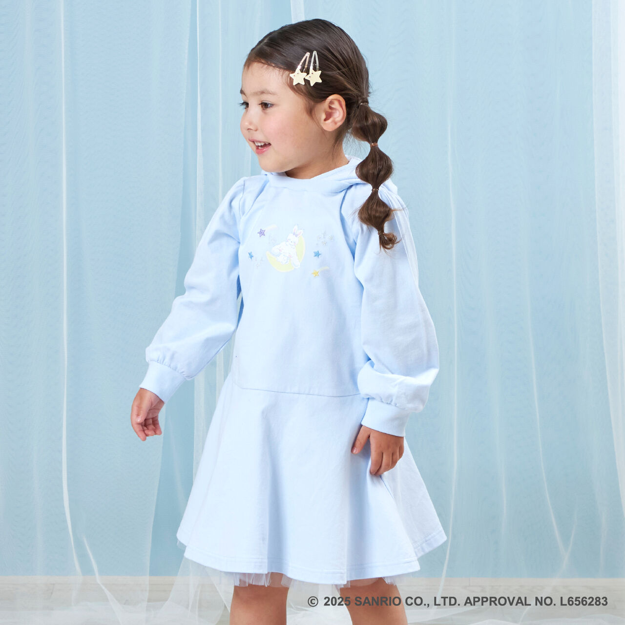 [Cinnamoroll Collaboration] One-Piece Dress with Hood,Sax blue, large image number 6