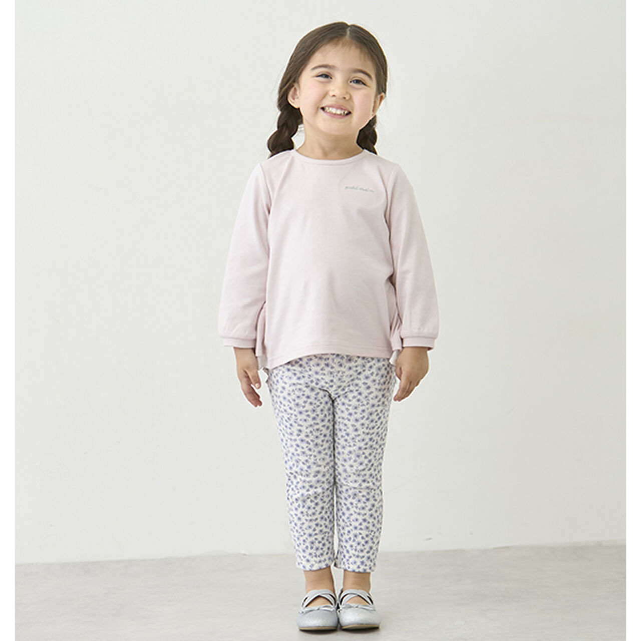 Back Frill Leggings,Pearl white, large image number 6