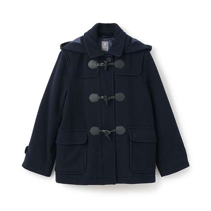 [Graduation Attire] Lightweight Quilted Lining Mid-Length Duffle Coat,Navy, medium image number 14