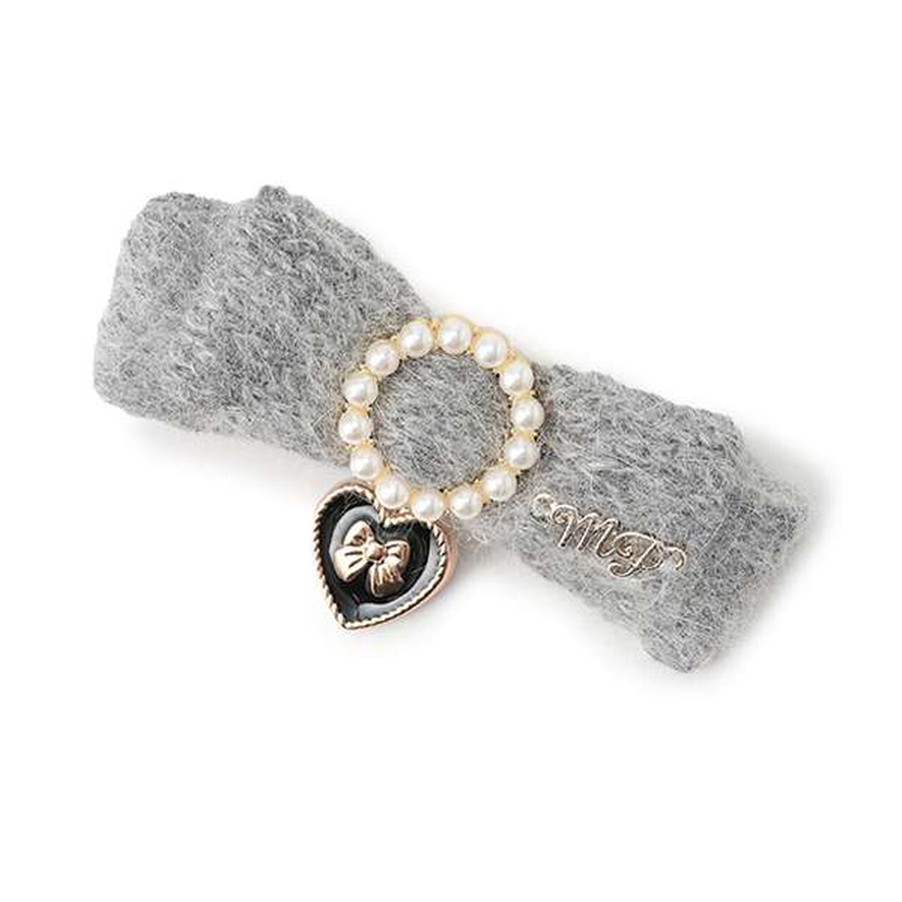 Ribbon Heart Hair Clip,Light pink, large image number 6