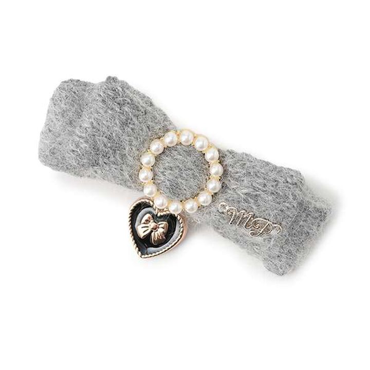 Ribbon Heart Hair Clip,Light pink, medium image number 6