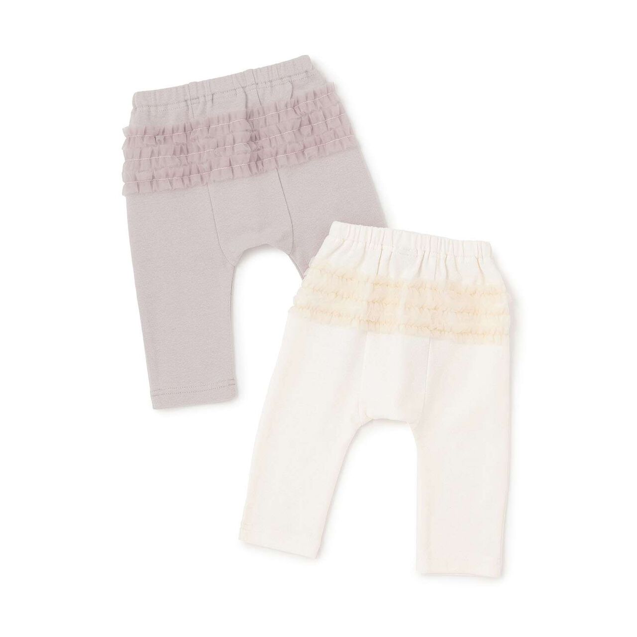 Back Frill Leggings,Mocha tea, large image number 5