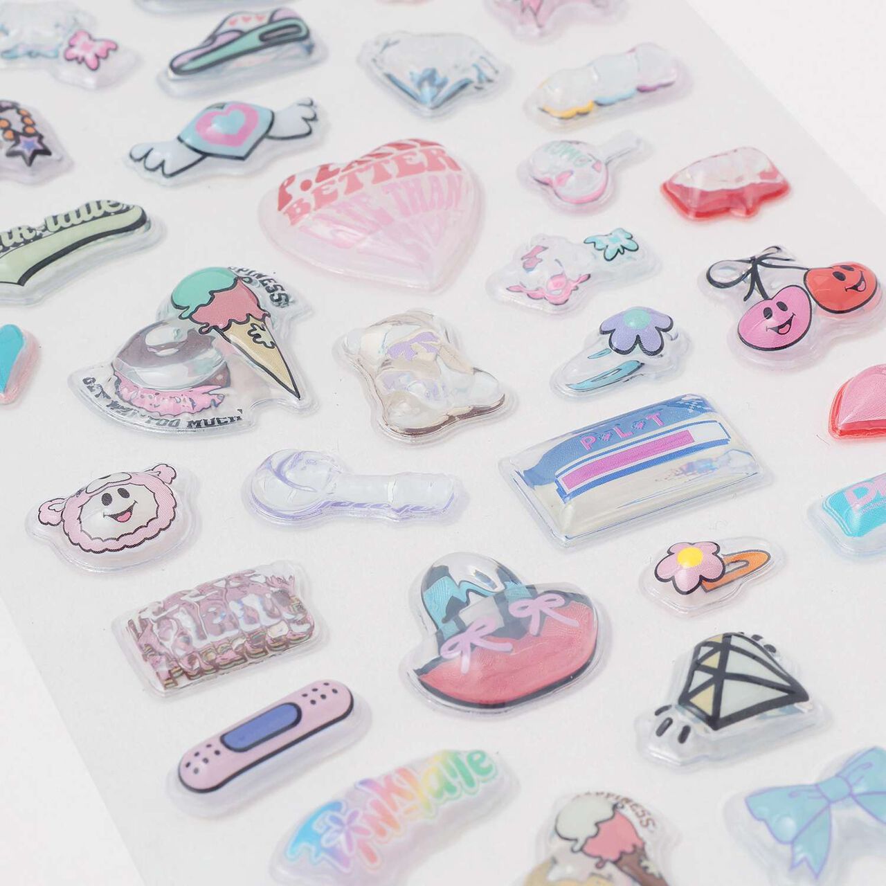 Glossy Plump 3D Stickers,Pink, large image number 4