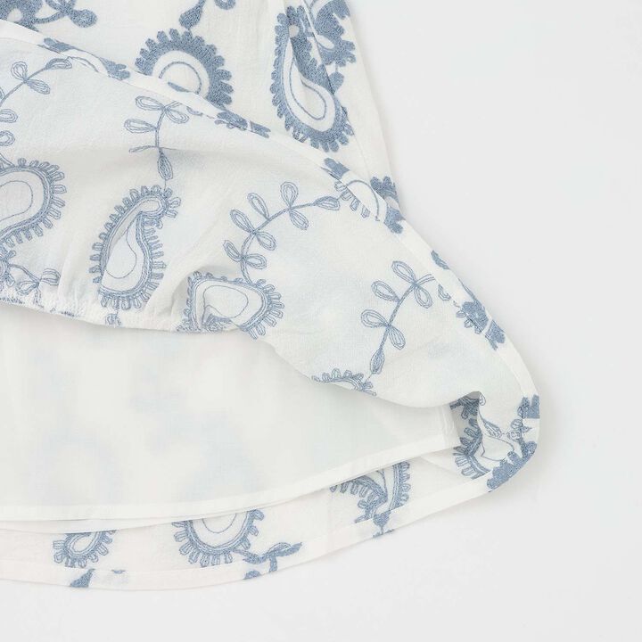 [Link] Paisley Embroidered One-Piece Dress,Cream, medium image number 9