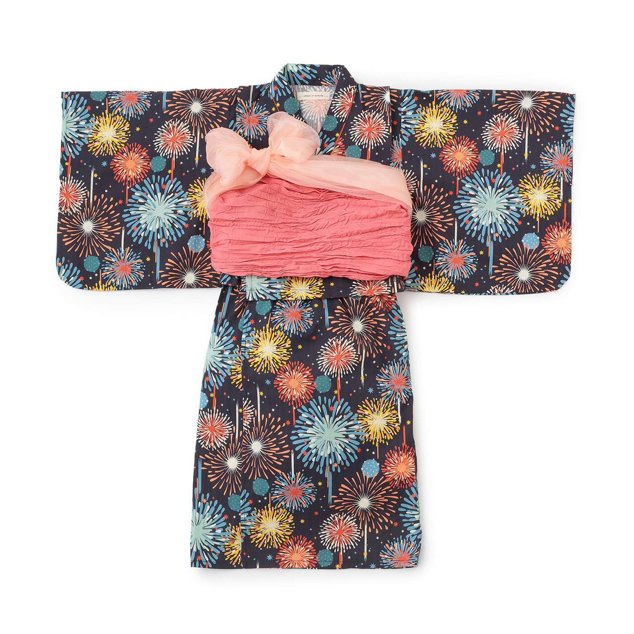 Yukata Set with Fireworks Pattern,Pearl white, large image number 2
