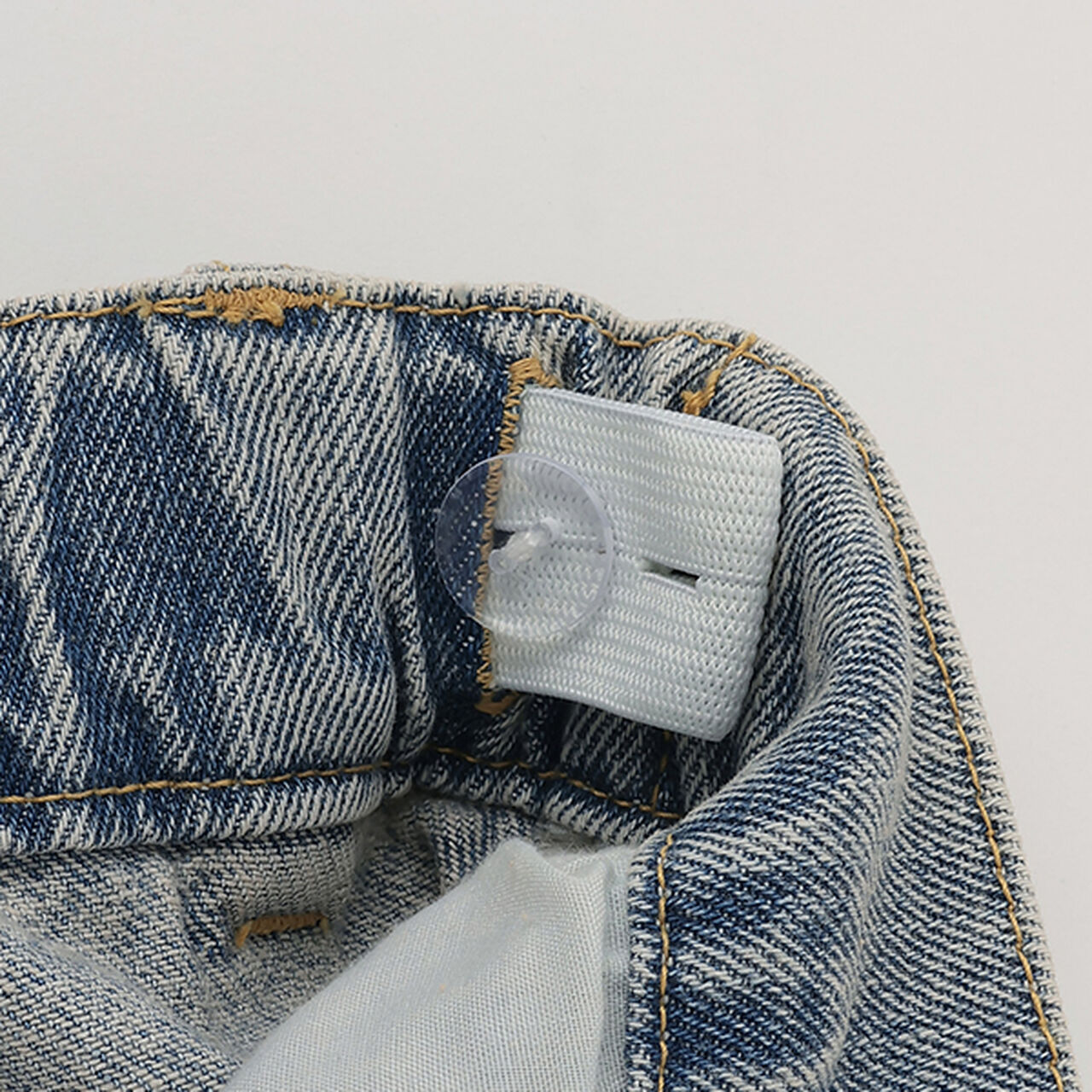 Fringe Denim Pants,Navy, large image number 14