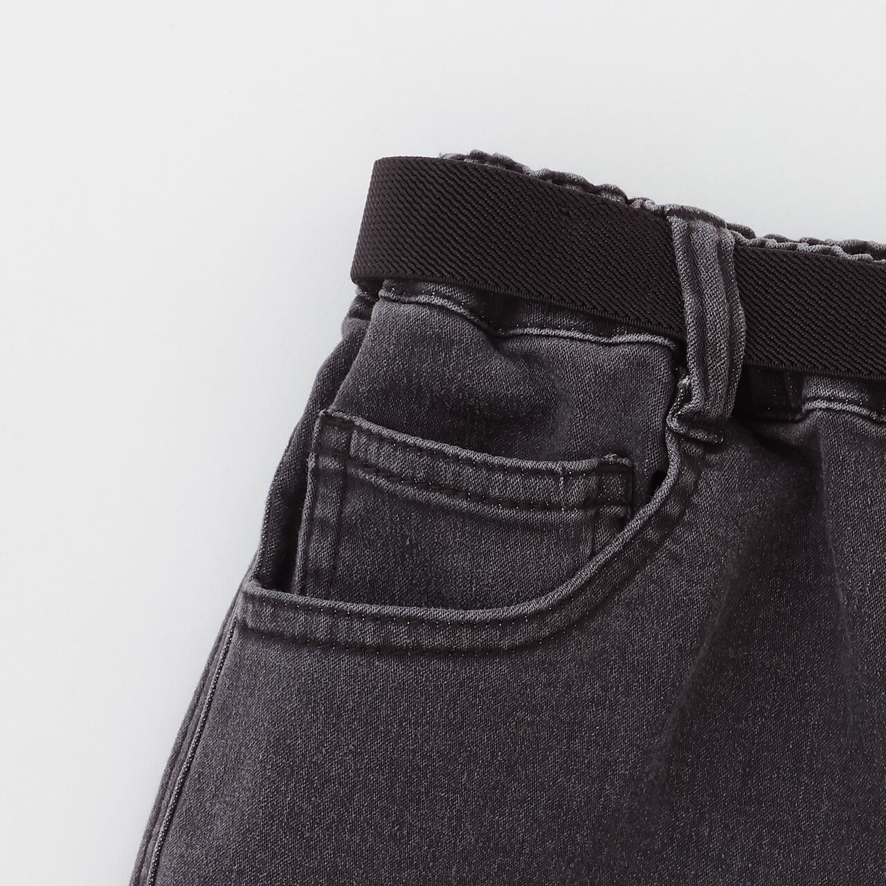 Shorts with Belt,Black, large image number 12