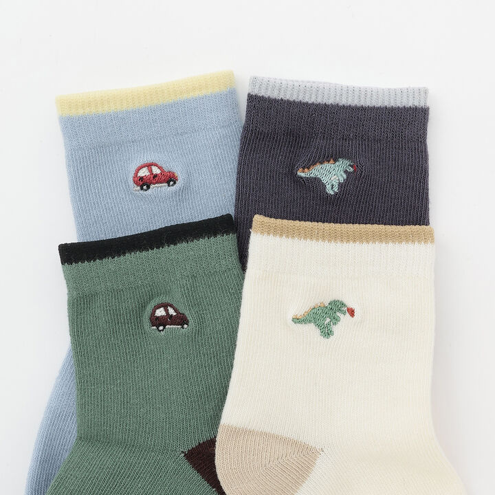 Dinosaur & Car Socks 2-Pack,Charcoal gray, medium image number 2