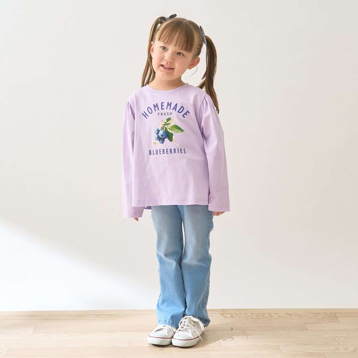 Beautiful Silhouette Stretch Heart Pocket Flare Denim Pants,Blue, medium image number 18