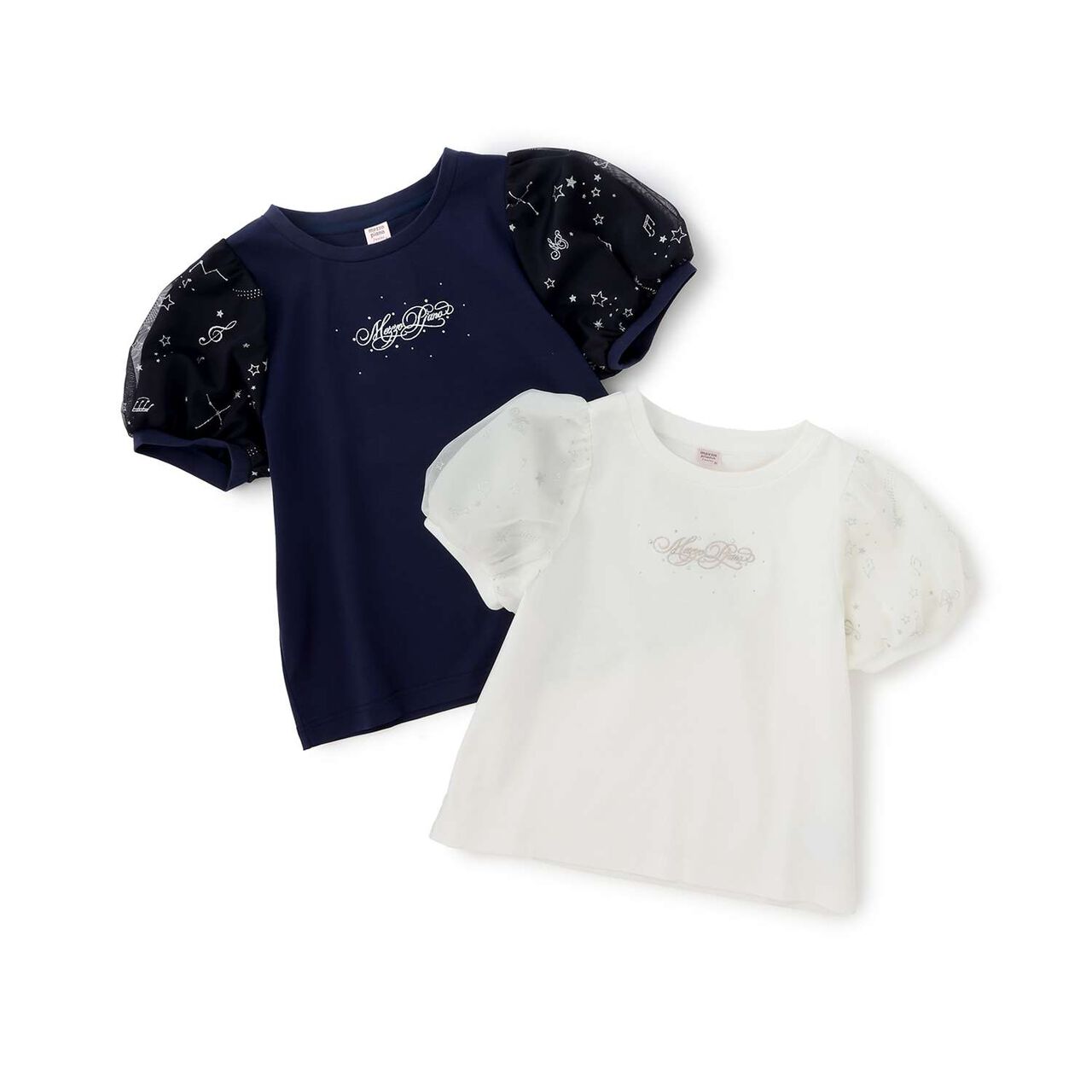 Cool Touch Puff Sleeve Tulle T-Shirt♪,Off white, large image number 7