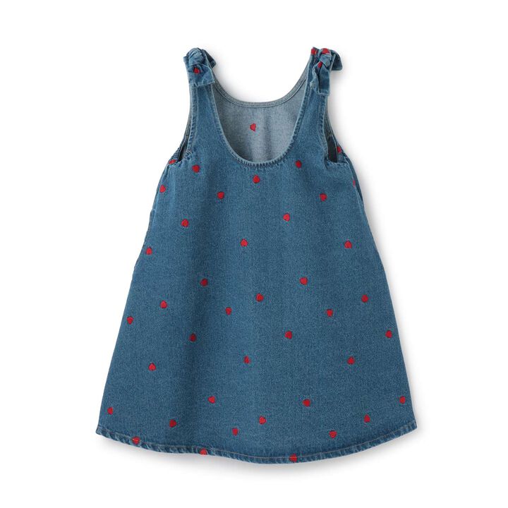[Tomodeni] Assorted Embroidered All-Over Pattern Flare One-Piece Dress,Blue, medium image number 2