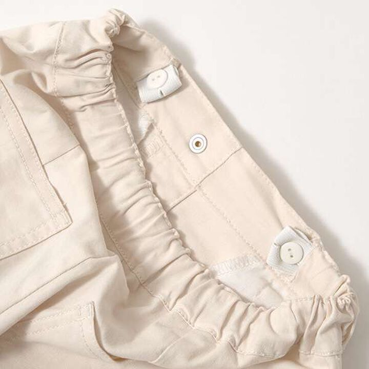 Chibi Frill Stretch Capri Pants,Ivory, medium image number 19