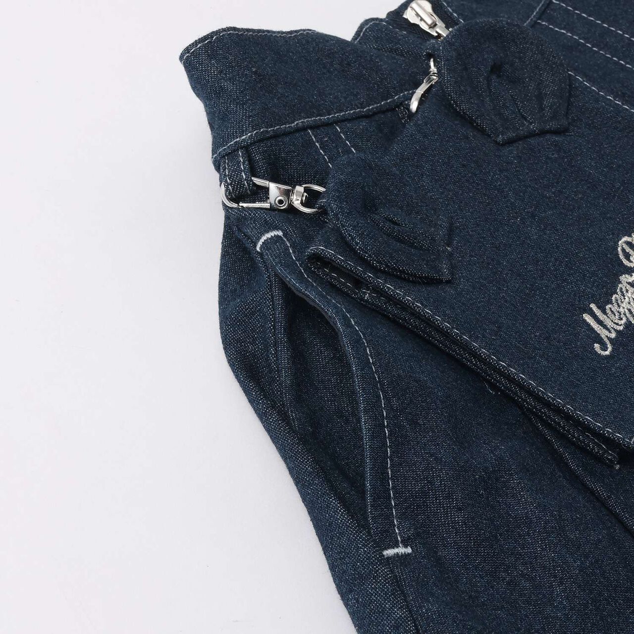 [Restock of Popular Item] Detachable Pocket Skirt with Zipper Front,Sax blue, large image number 5