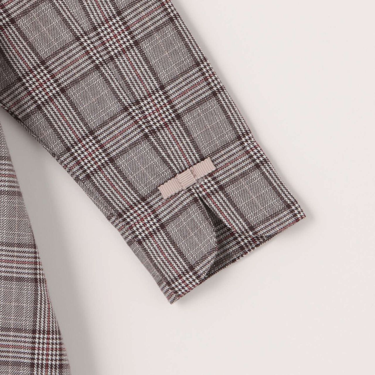 Semi-Formal Collared Long-Sleeve One-Piece Dress,Beige, large image number 10