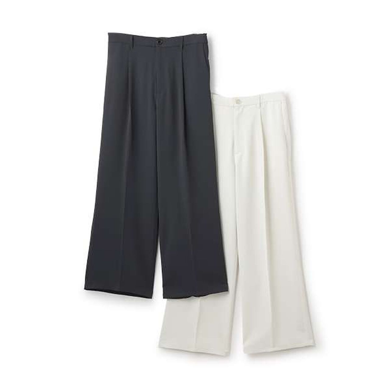Melty Tuck Long Pants,Ivory, large image number 9
