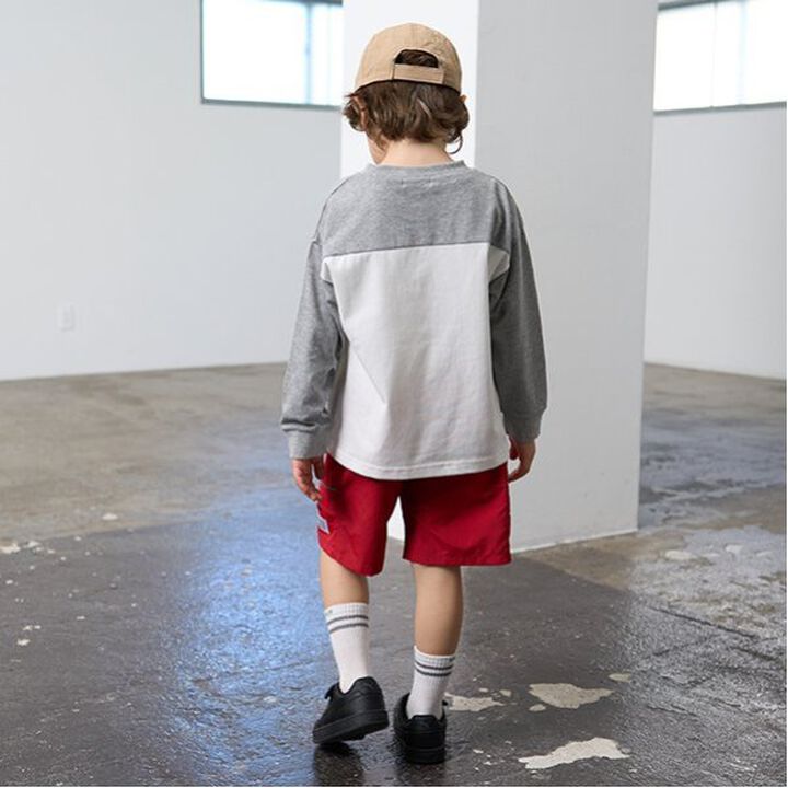 [Comfortable Jersey] Oversized Bi-Color Logo T-Shirt,Turquoise, medium image number 9