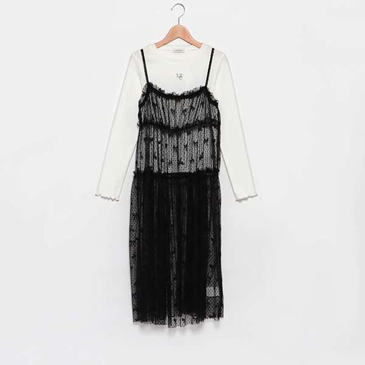 Tulle One-Piece Dress with Inner Wear,Off white, medium image number 2