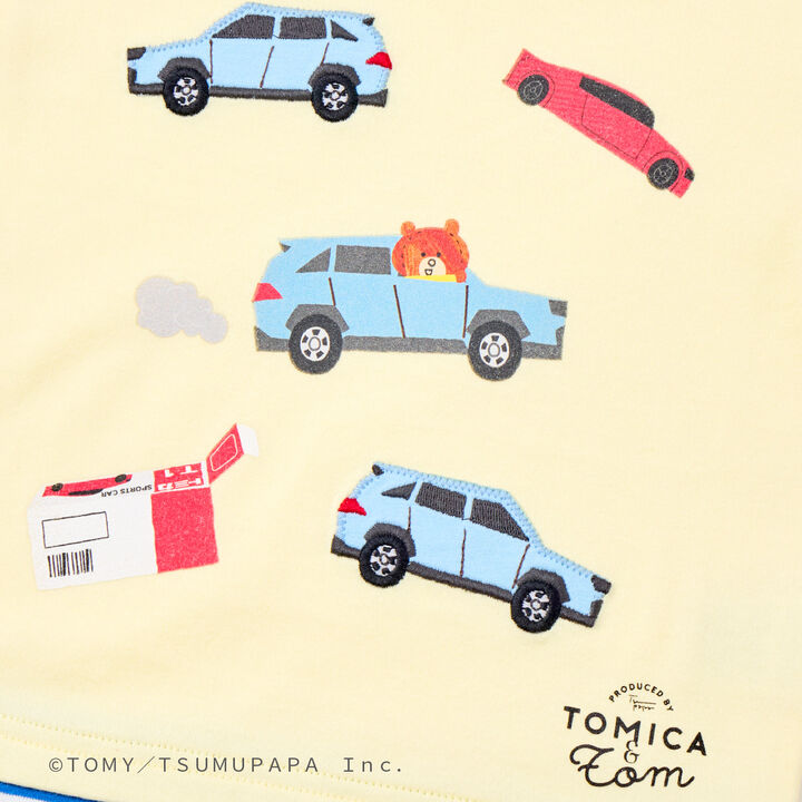 Tomica and Tom Car Appliqu&eacute; T-Shirt,Off white, medium image number 6
