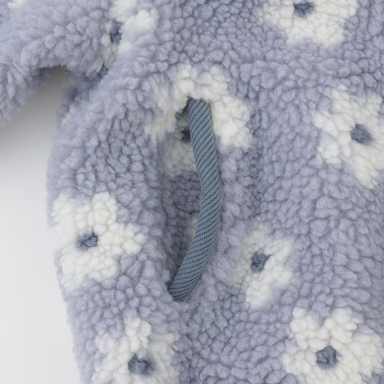 [Light and Fluffy] Jacquard Boa Jacket,Light blue, large image number 6
