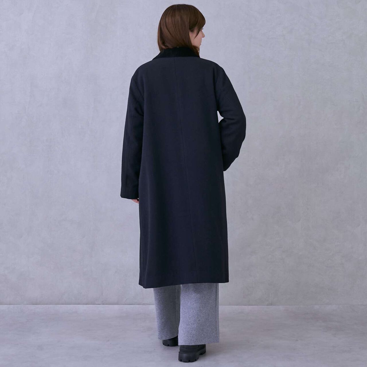 [Link] Double-Breasted Coat,Brown, large image number 3