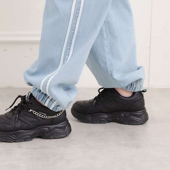 Line Denim Cargo Pants,Light blue, medium image number 7