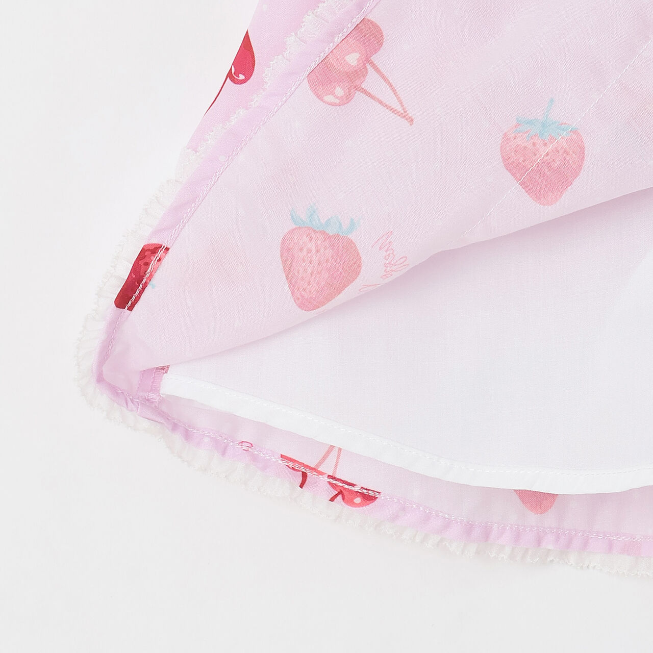 Strawberry Cherry Polka Dot Docking Dress & Bloomers Set,Off white, large image number 6