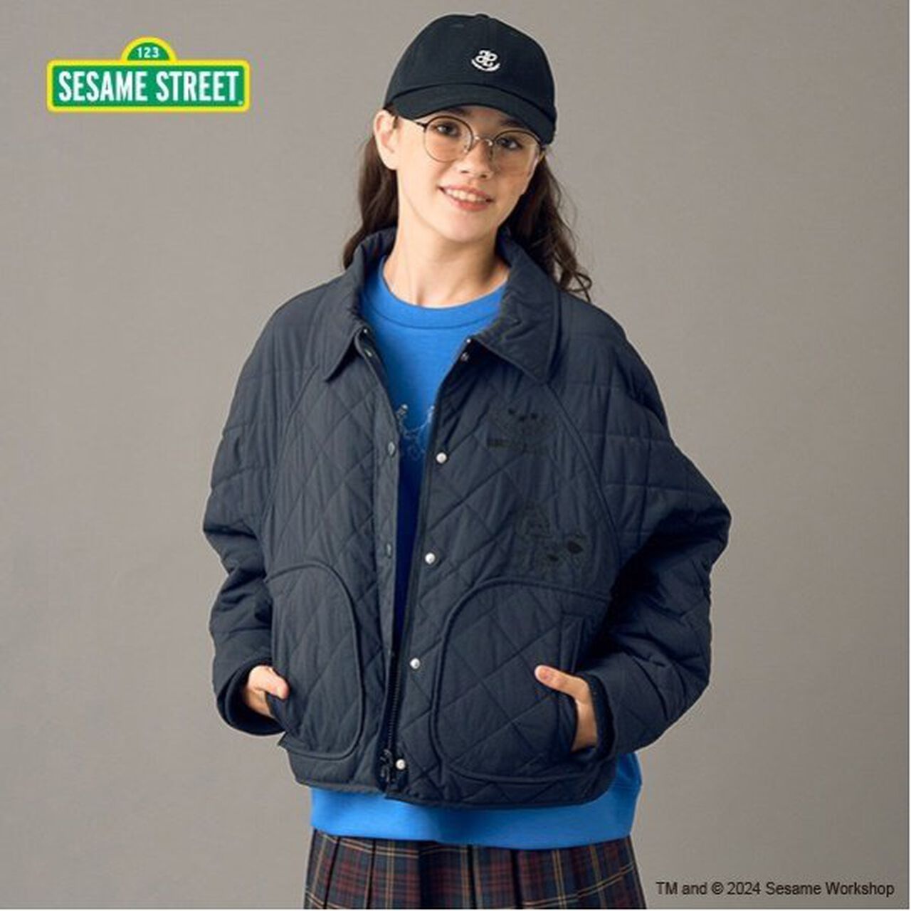 [AMI] Sesame Street Reversible Padded Bomber Jacket,Ivory, large image number 20