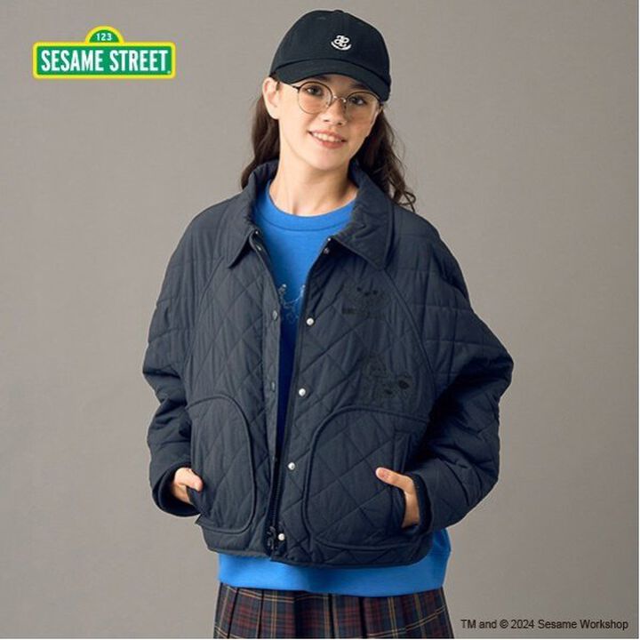 [AMI] Sesame Street Reversible Padded Bomber Jacket,Ivory, medium image number 20