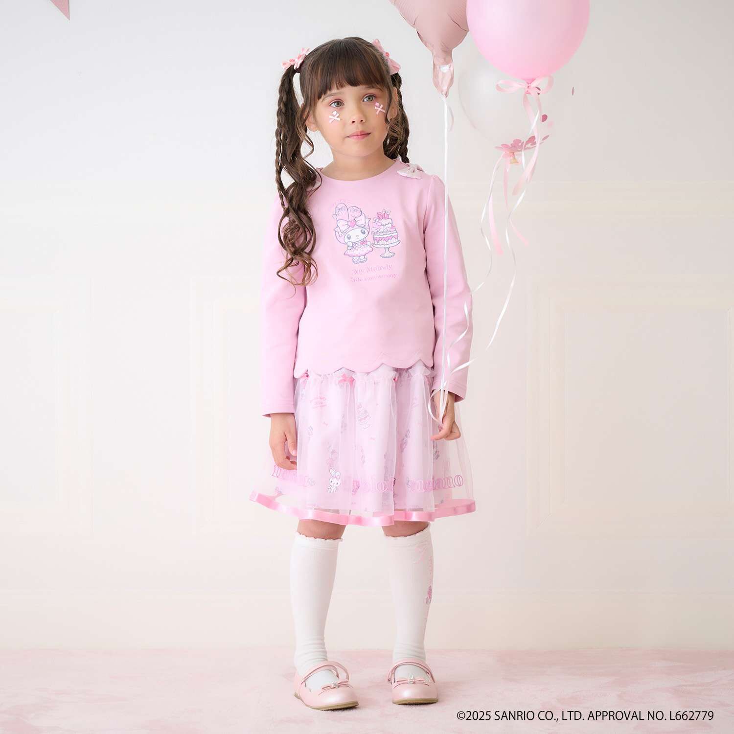 My Melody / Kuromi Scalloped Hem Sweatshirt | Narumiya Official