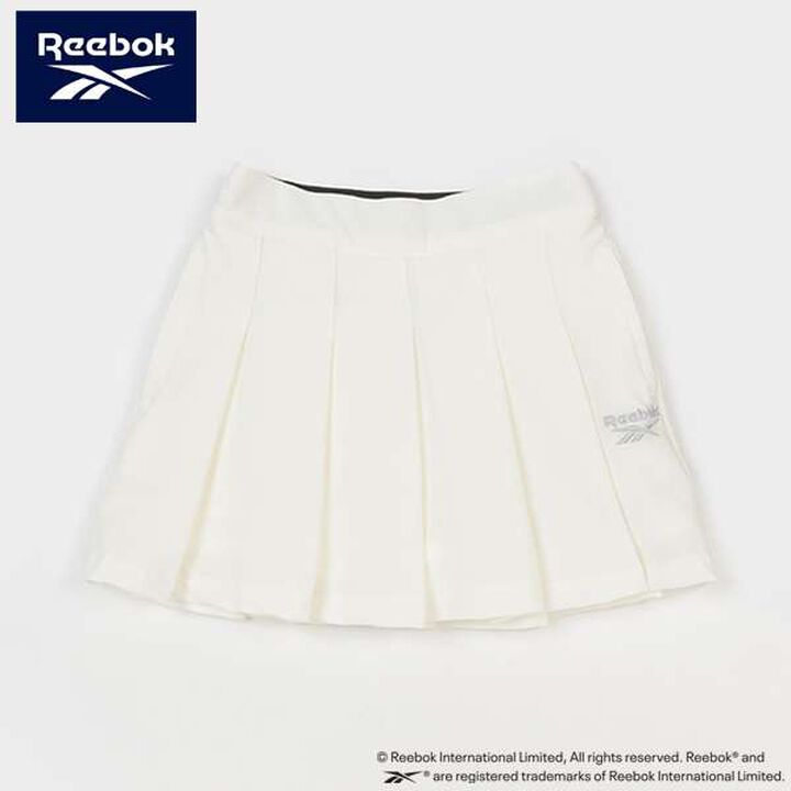 Reebok Logo Pleated Skirt Shorts,Light pink, medium image number 3