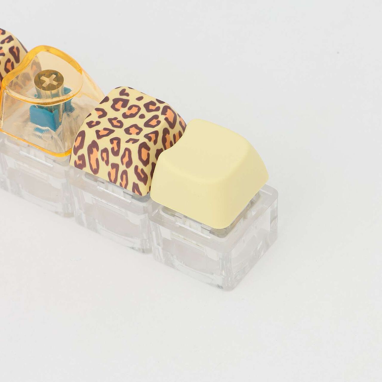 Leopard Print Keyboard Keychain,Blue, large image number 2