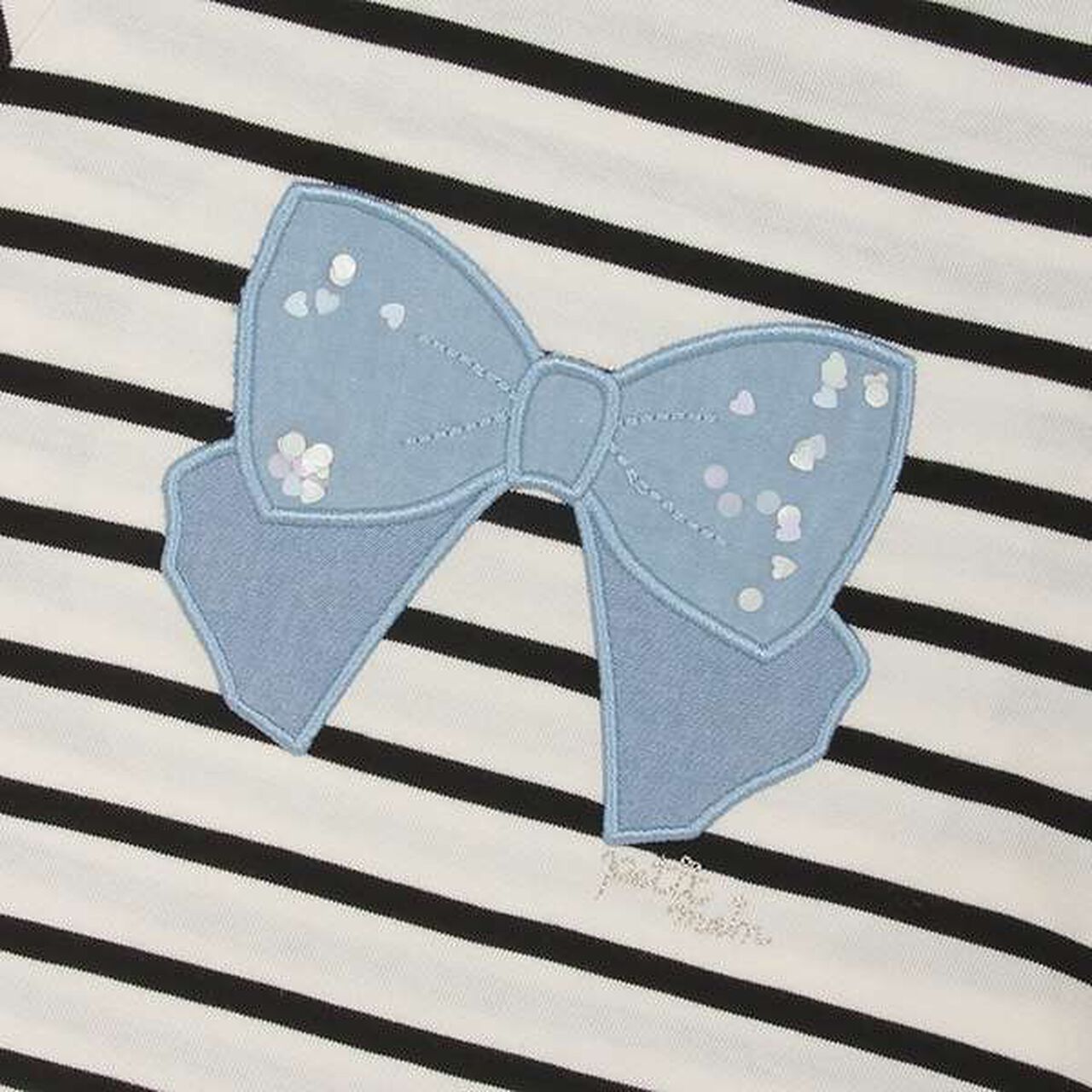 Anti-Stain Sparkling Motif T-Shirt (Kids),Light blue, large image number 16