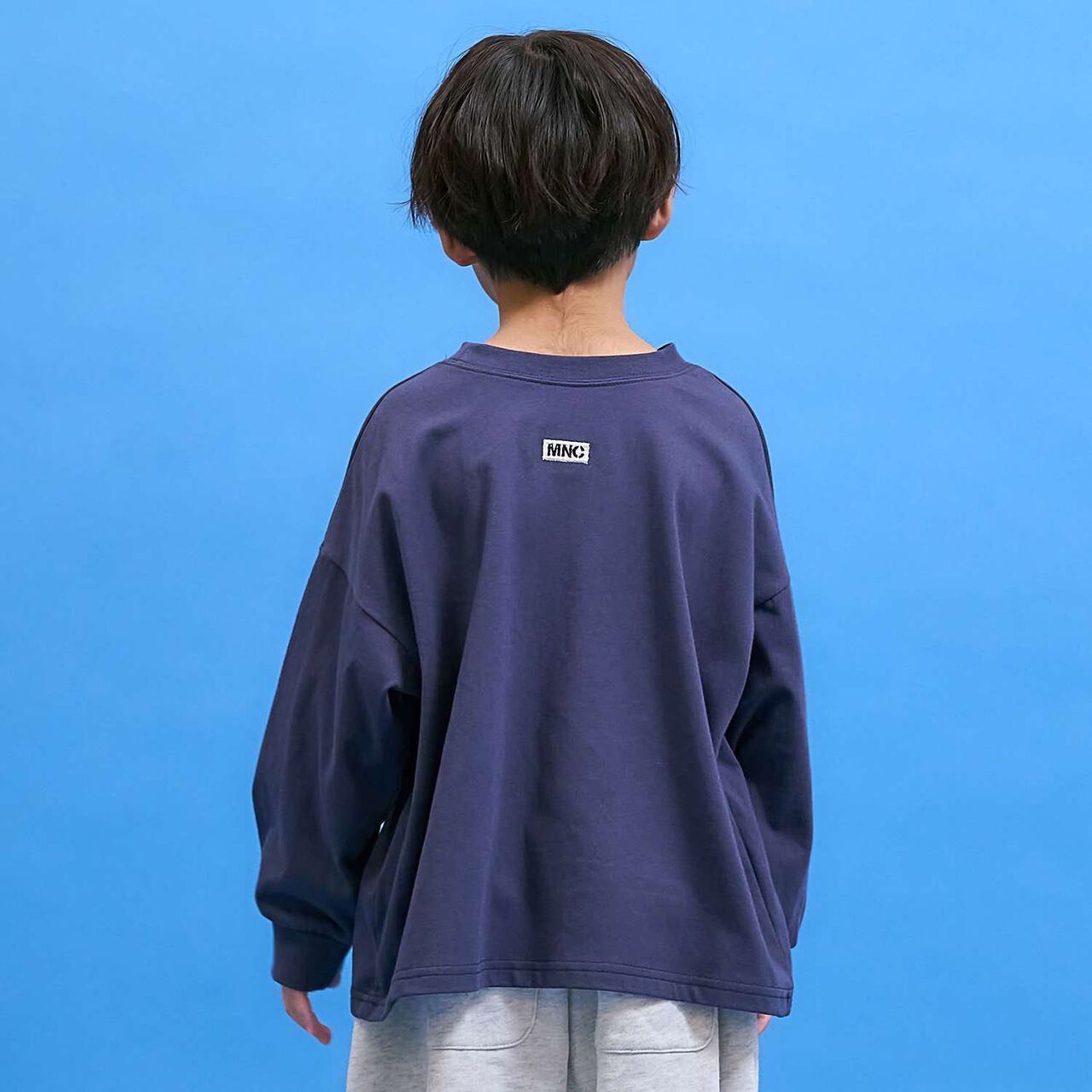 [Anti-Stain & Quick-Dry & Shape Retention] Checker Flag Printed T-Shirt [MNCM],Navy, large image number 33