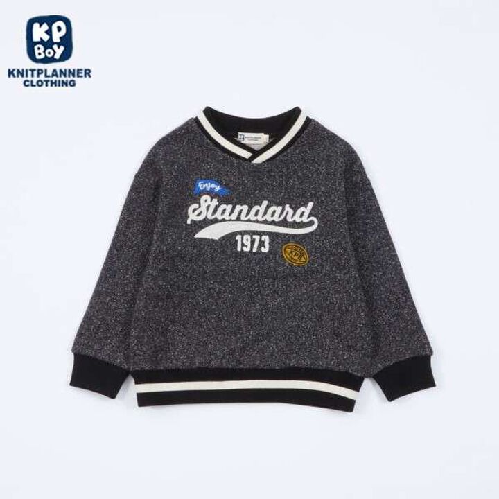 KP Boy Ribbed Sweatshirt [100-160],Black, medium image number 0