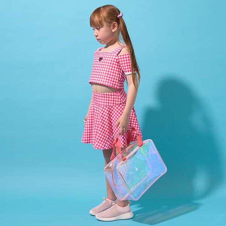 [UV Protection/SWIM] Off-Shoulder Top with Flare Skirt Pants,Black, medium image number 18