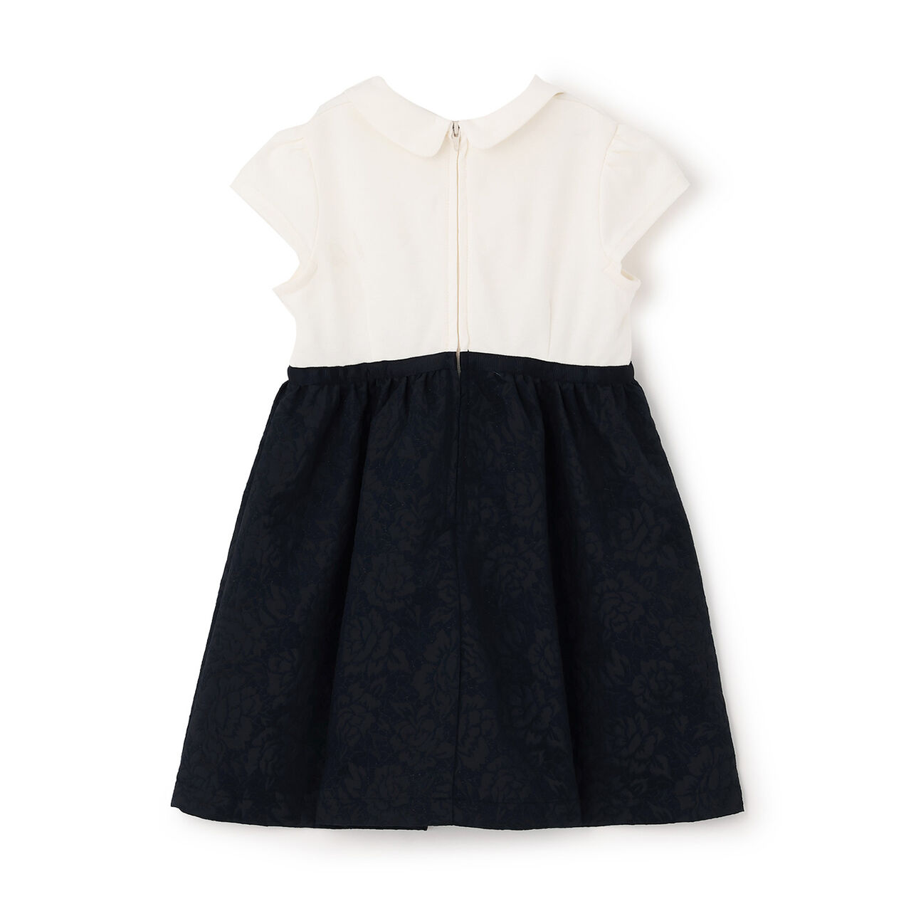 Semi-Formal Jacquard Panel One-Piece Dress,Light pink, large image number 3