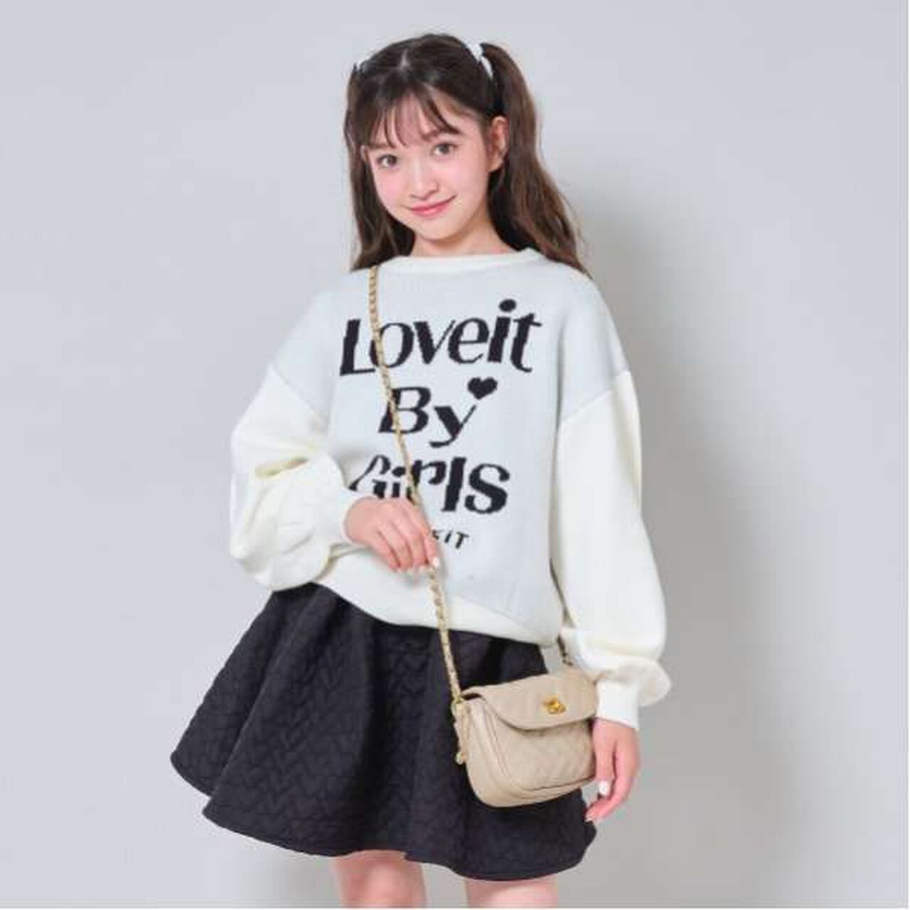 Quilted Shoulder Bag,Beige, large image number 6