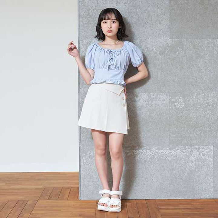 [DHOLIC] Wrap Pleated Skirt-Pants,Gray, medium image number 6