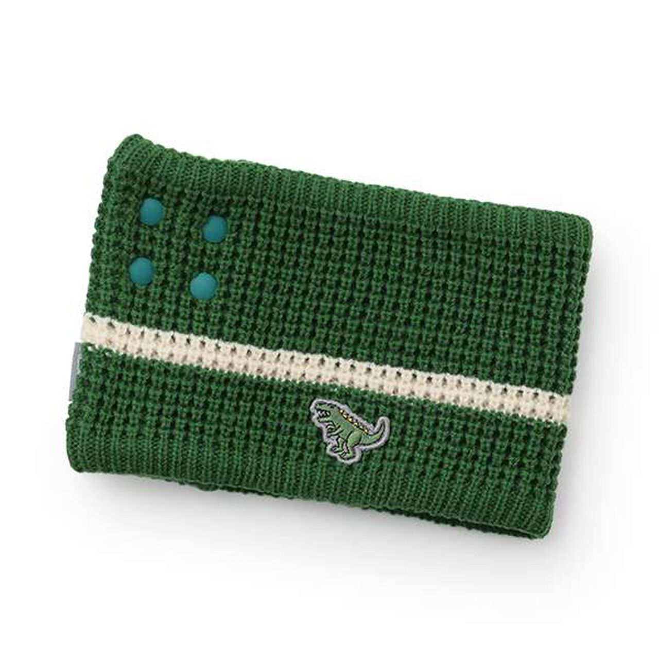 Dinosaur Patch Reversible Snood,Green, large image number 6