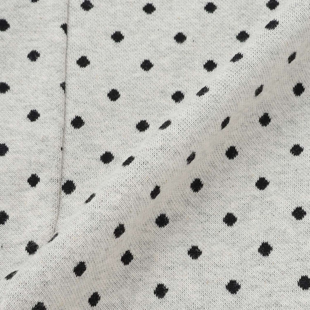 Dot Jacquard Jacket (with Ribbon Brooch),Black, large image number 10