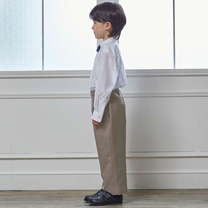 Semi-Formal No-Collar Jacket + Long Pants Set,Greige, medium image number 9