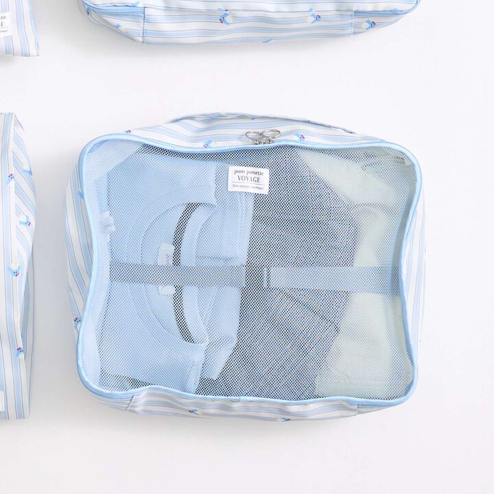 [Water-Repellent] All-Over Pattern Travel Mesh Pouch,, medium