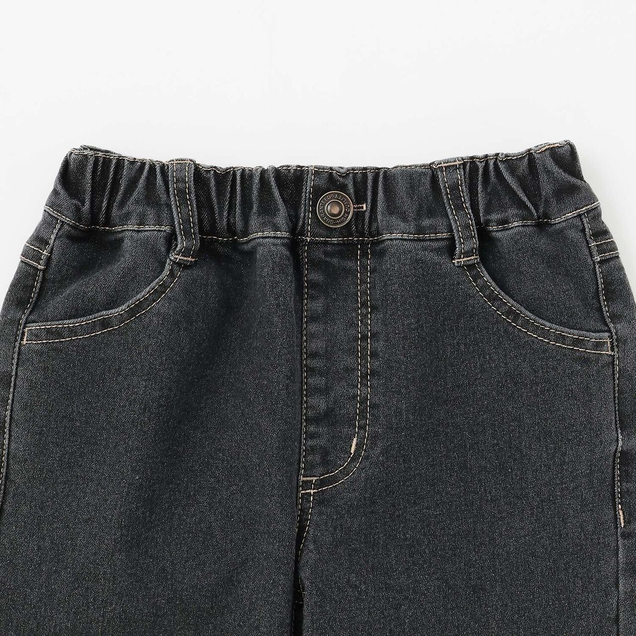 Denim Slim Straight Pants,Gray, large image number 8