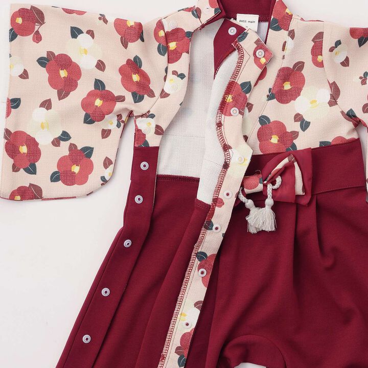 Girls Hakama Coverall,Red, medium image number 10