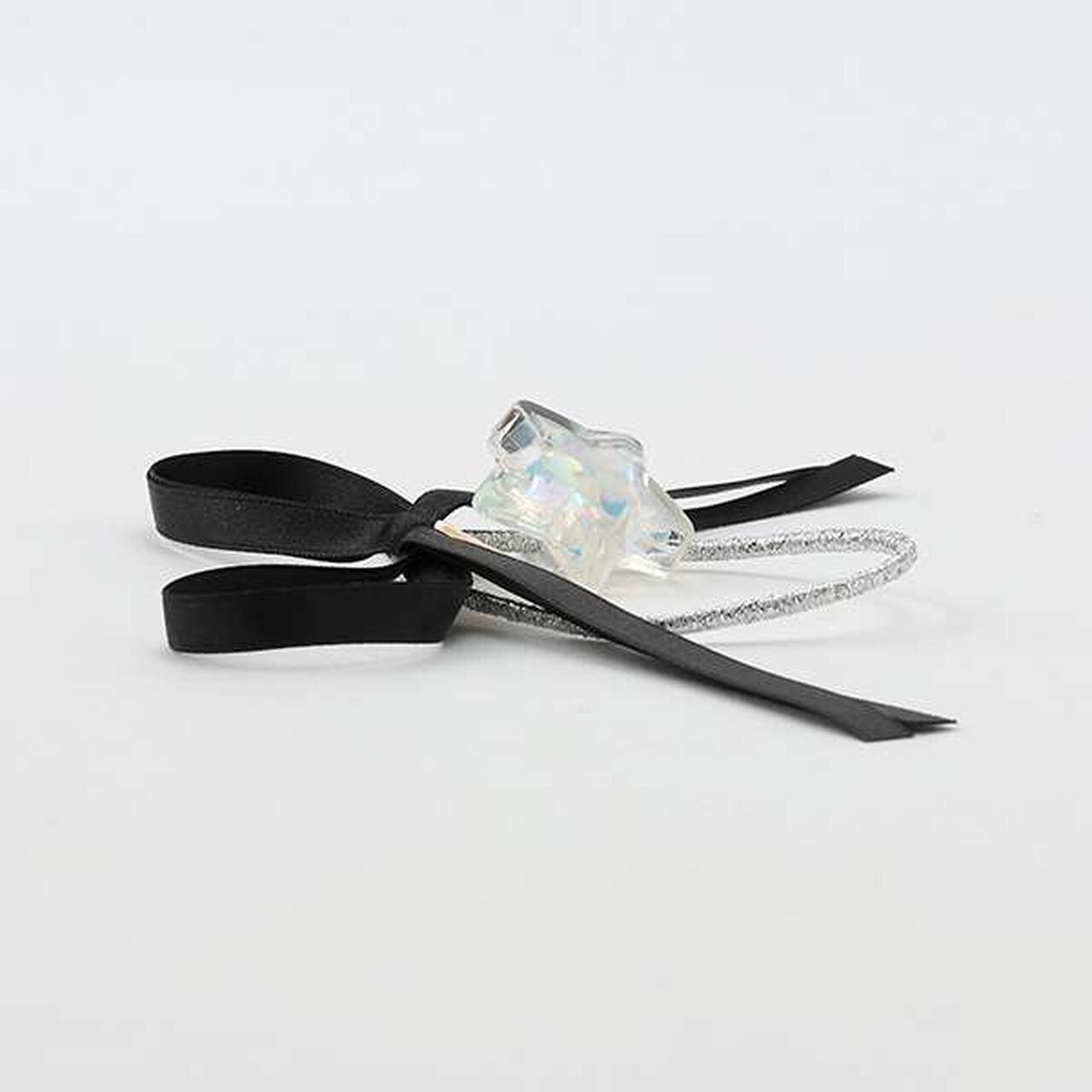 Star Ribbon Ponytail Holder,Blue, large image number 2