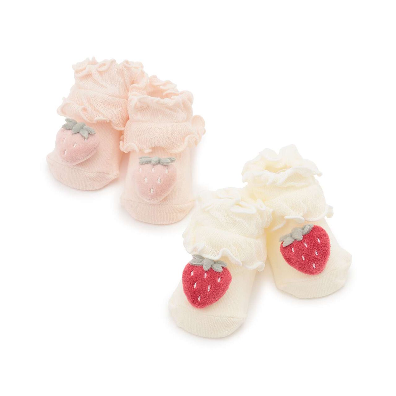 Strawberry Motif Cup Socks,Light pink, large image number 5