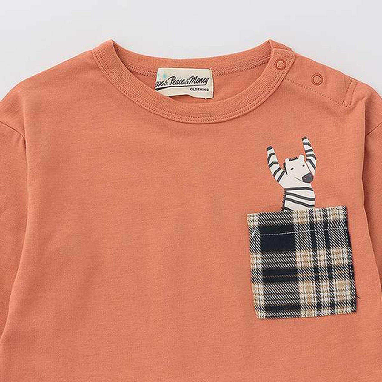 Check Pocket Long-Sleeve T-Shirt,Navy, large image number 2